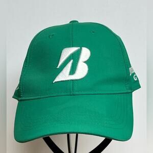 Bridgestone Golf TOUR B Golf Hat Baseball Cap Green Embroidered Strapback